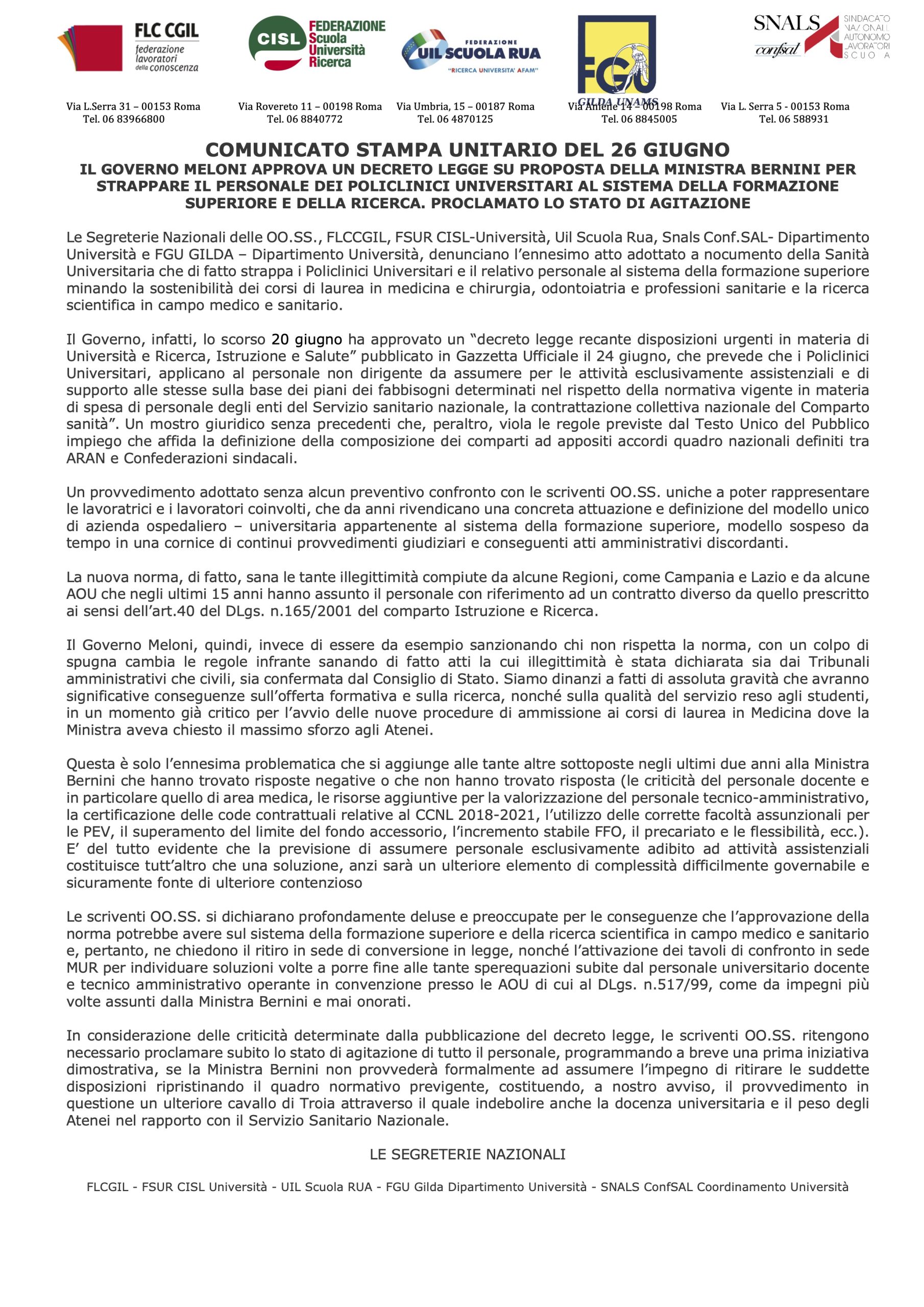 comunicato-sindacale-unitario-26-giugno-2025-dl-policlinici