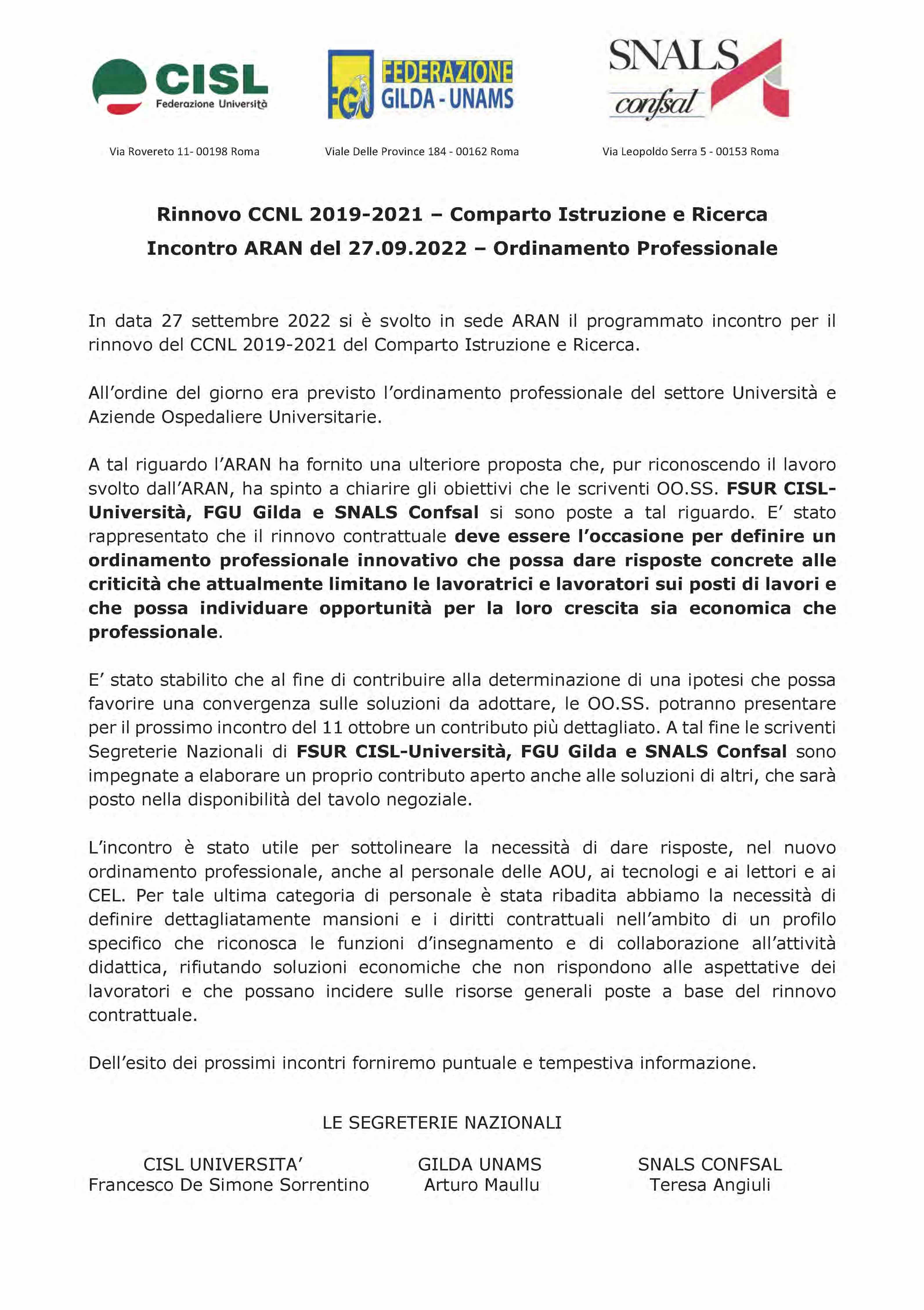 FGU Dipartimento Università
